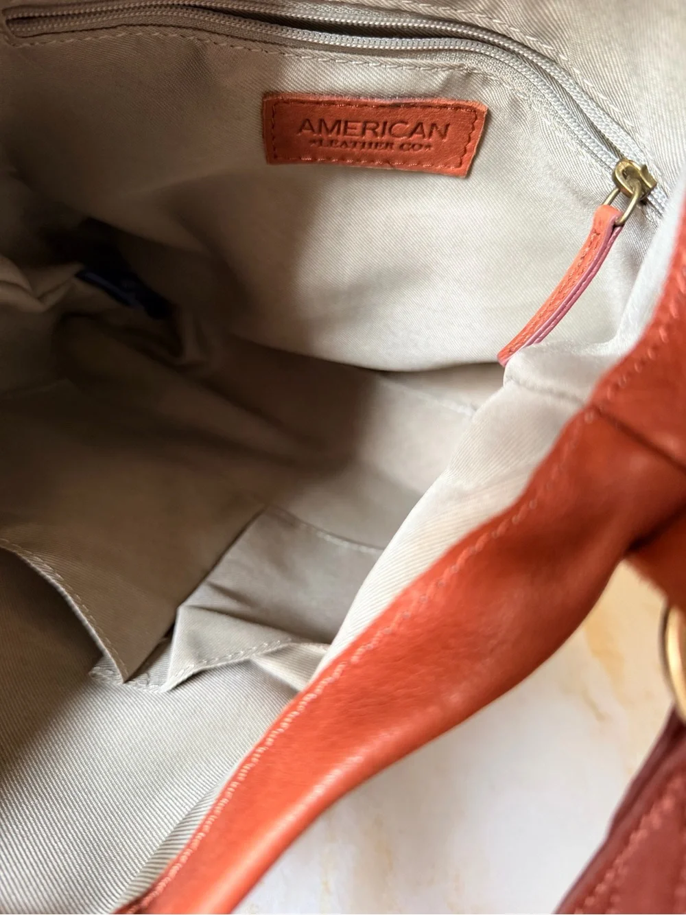 American Leather Co Brown Leather Shoulder Bag